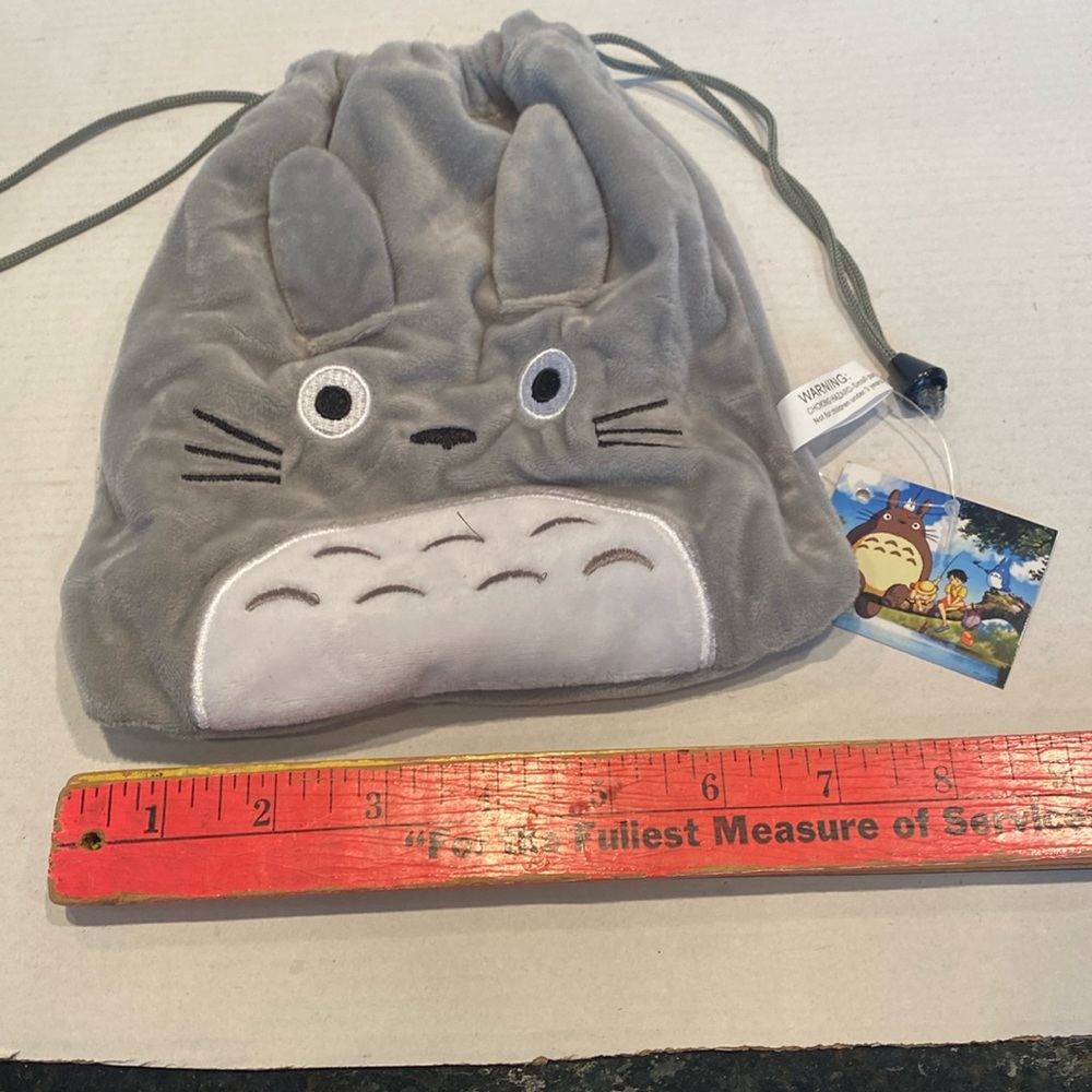 NWT My Neighbor Totoro Plush Drawstring Bag